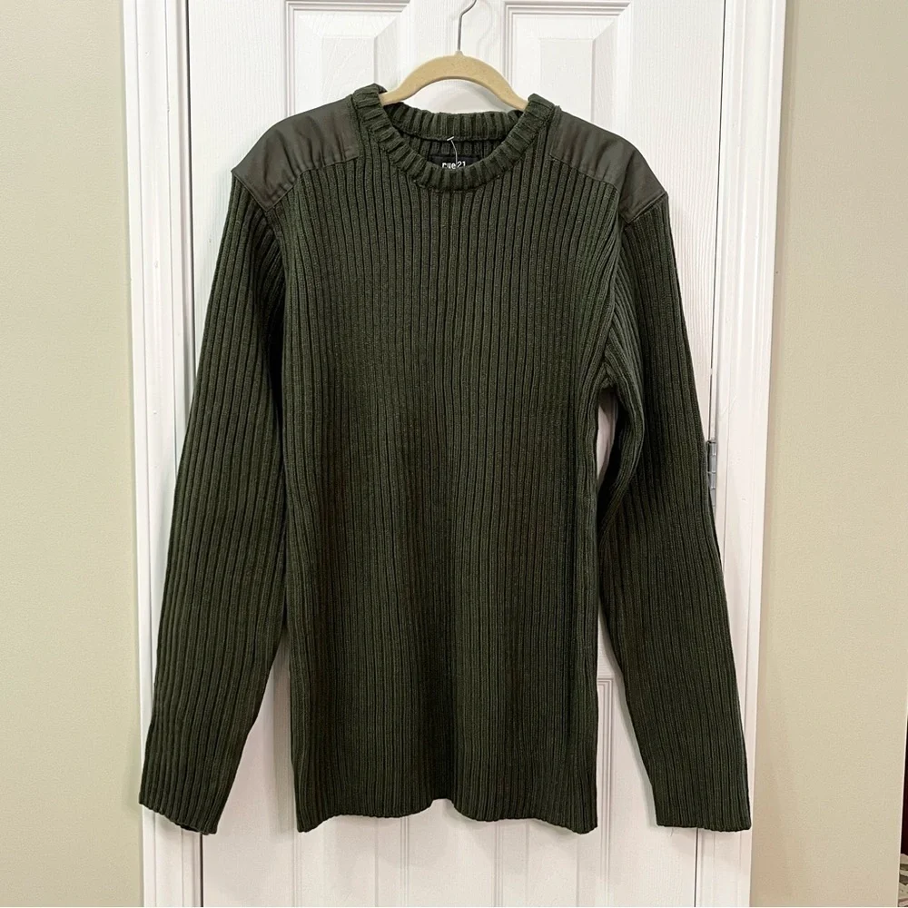 NWT Rue21 Dark Green Crewneck Sweater Men’s Size XXL